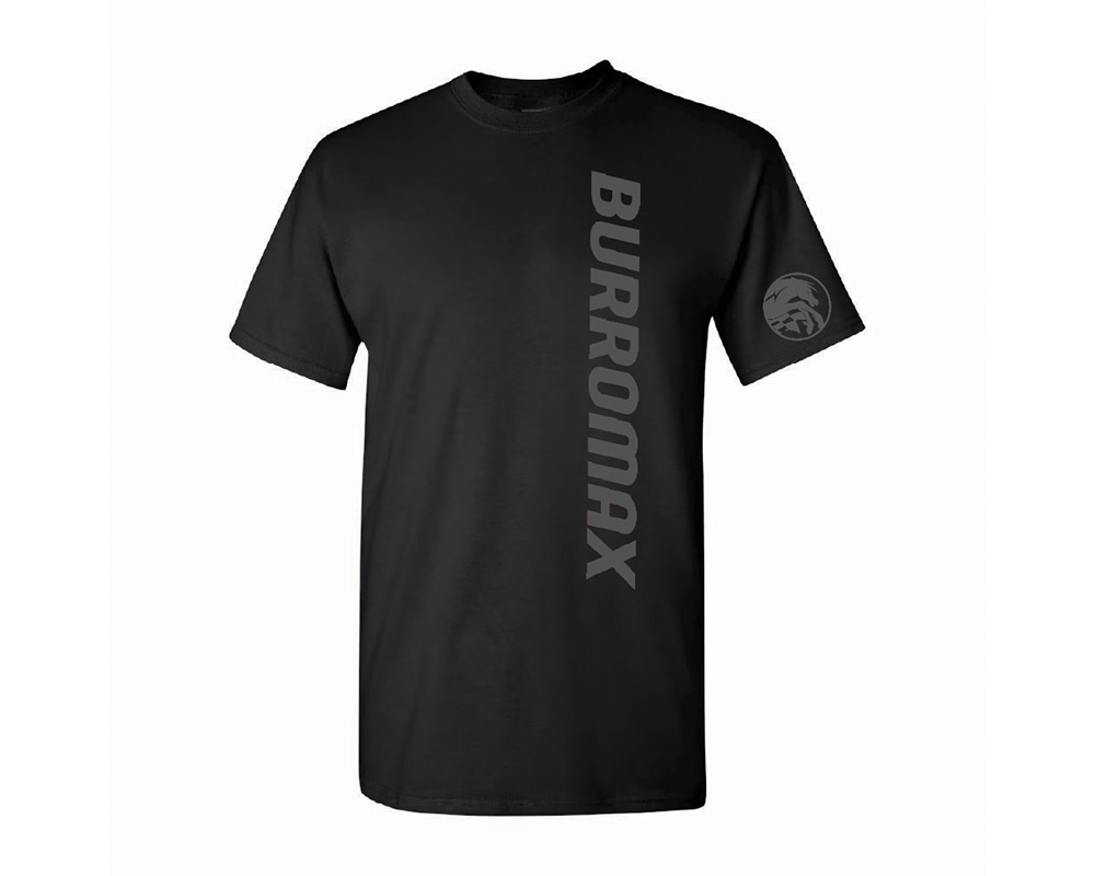 Mens Black on Gray Vertical Logo Tee by Comfort Colors, Size: SM (Part #99024-S)