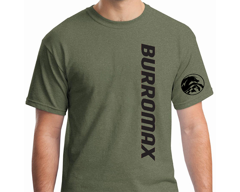 Mens OD Green Vertical Logo Tee by Bella and Canvas, Size: SM (Part #99029-S)