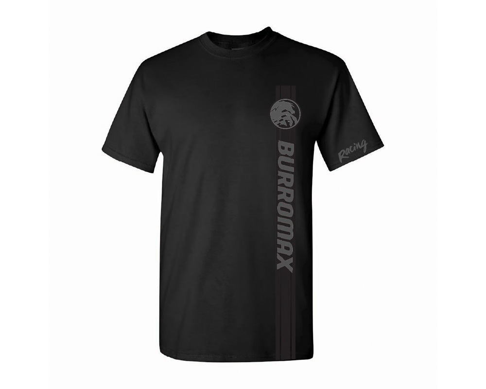 Mens Black Racing Tee Black Stripe by Bella and Canvas, Size: SM (Part #99034-S)