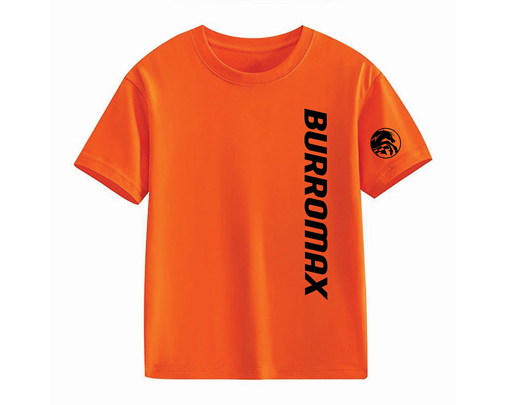 Kids Neon Orange Vertical Logo Tee by Port and Co, Size: SM (Part #99038-S)