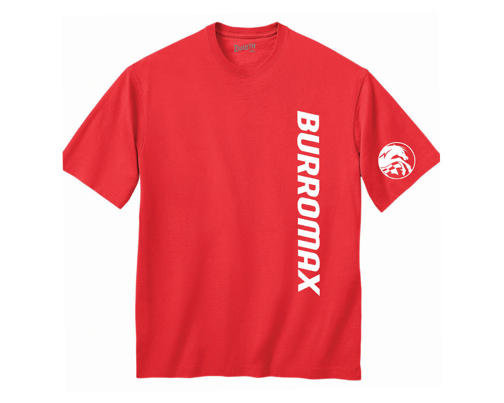 Mens Red Vertical Logo Tee by Comfort Colors,  (Part #99052)