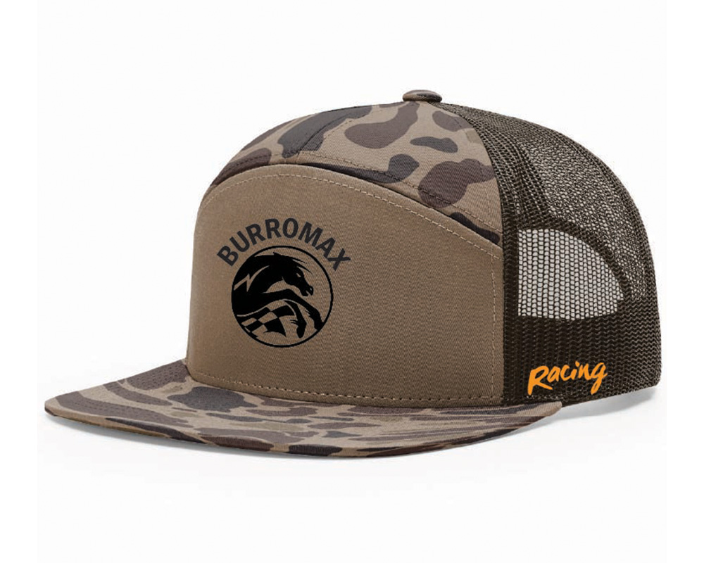 Burromax Camo Flat Brim Hat by Richardson, Embroidered, One Size (Part #99056)