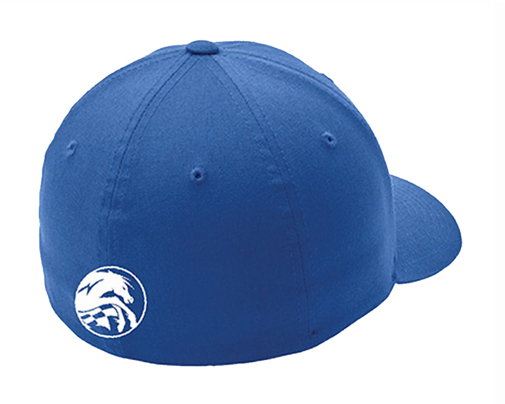 Burromax Blue Fitted FlexFit Hat by Port Authority, Printed Logo, Size: L/XL (Part #99060-LGXL) - 2
