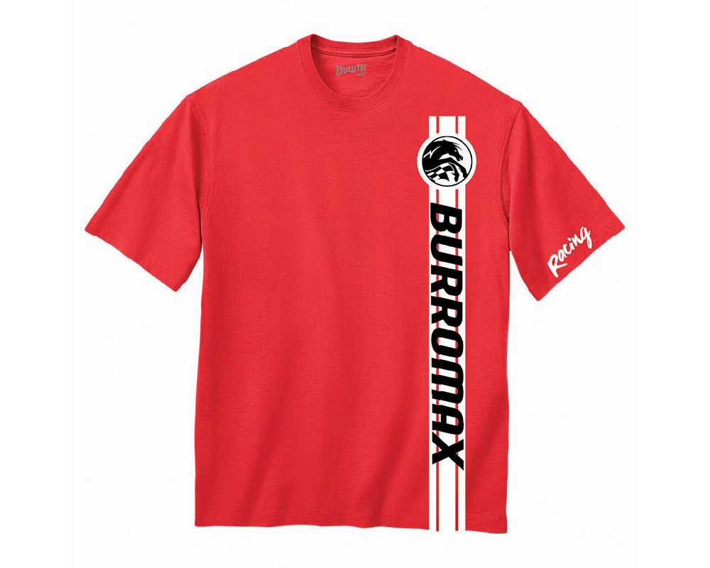 Mens Red Racing Tee White Stripe by Bella and Canvas, Size: SM (Part #99082-S)