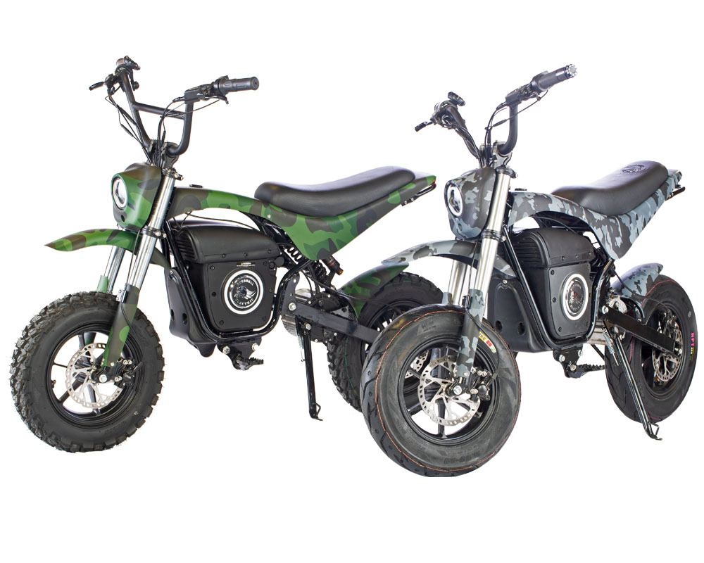 HRH 2.5 Electric Hunt Bike, 2.5kw 52v Lithium Ion Powered, (Color: HRH Green Camo) - 3