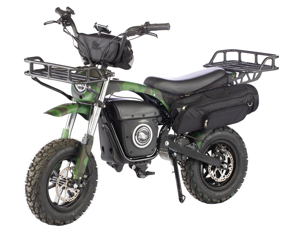 HRH 2.5 Electric Hunt Bike, 2.5kw 52v Lithium Ion Powered, (Color: HRH Green Camo) - 2