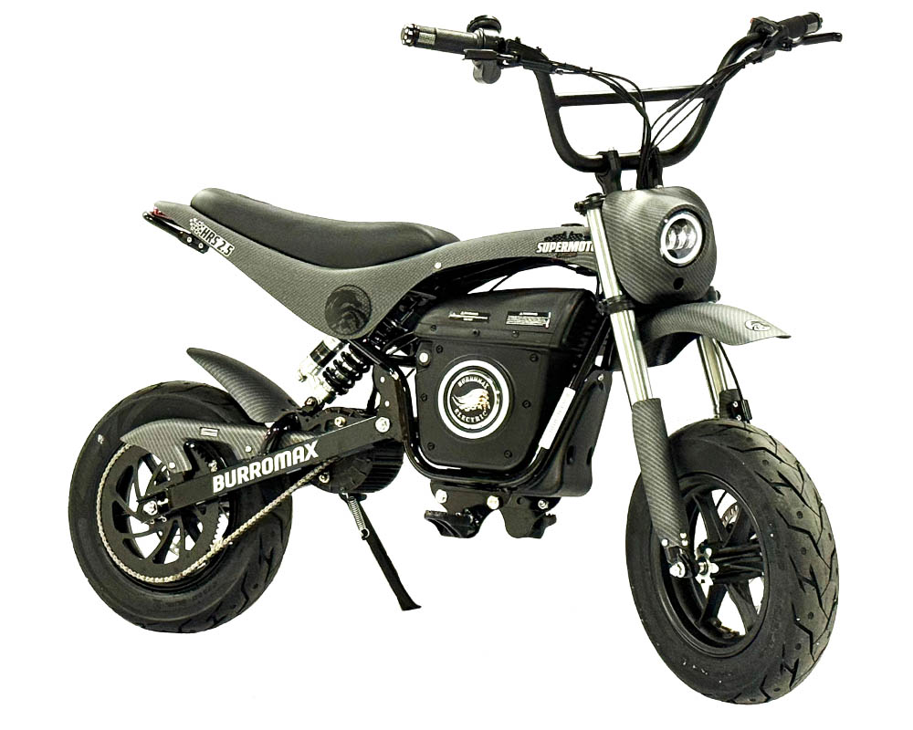 HRS 2.5 Electric Supermoto Bike, 2.5kw 52v Lithium Ion Powered, (Color: HRS Matte Black Carbon Fiber) - 2