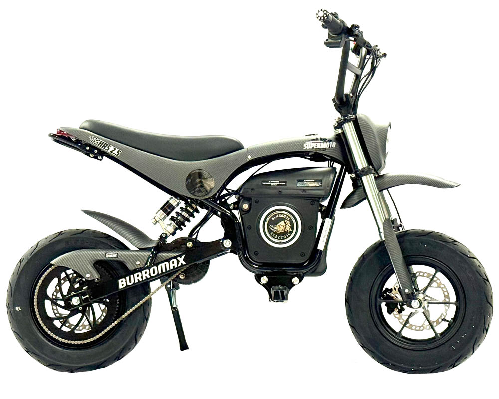 HRS 2.5 Electric Supermoto Bike, 2.5kw 52v Lithium Ion Powered, (Color: HRS Matte Black Carbon Fiber) - 5
