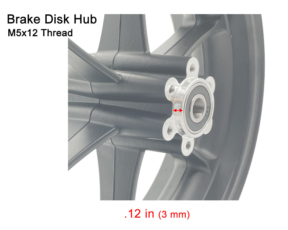 Wheel Assembly, Front, 2.5-8 6 Spoke (#9, #6, #5) (Part #10044) Fits TT1000R, TTMAX - 3