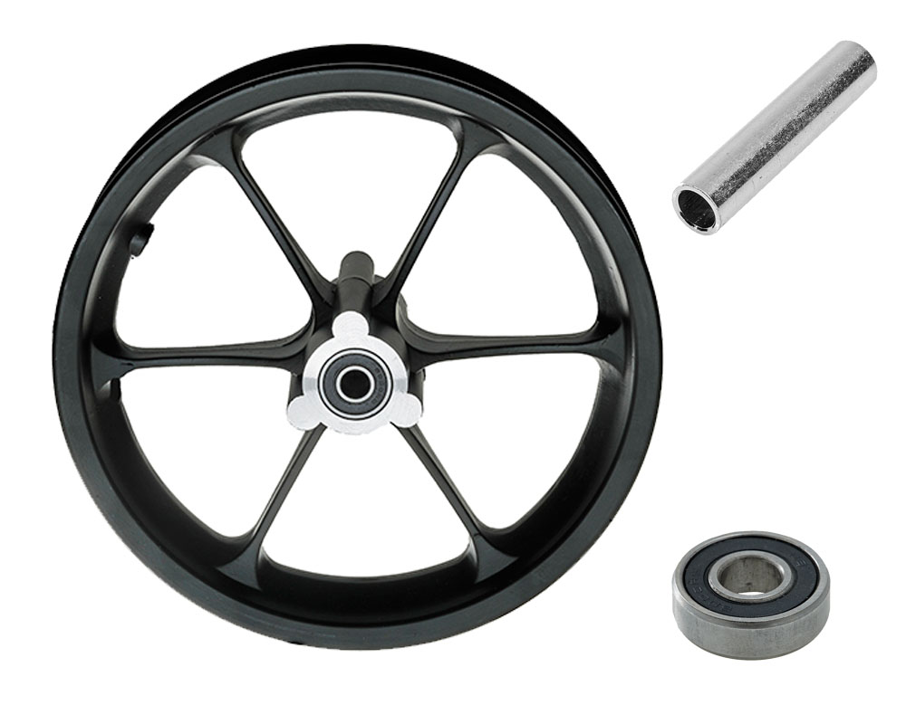 Wheel Assembly, Front Only 12.5x2.75, Black 6 Spoke (#3, #4, #5) (Part #10055) Fits TT750R