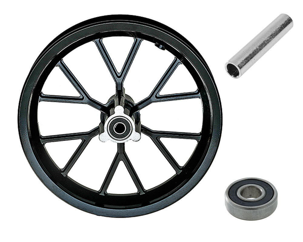 Wheel Assembly, Front Only 12.5x2.75, Black 12 Spoke (#3, #4, #5) (Part #10064) Fits TT350 All Yrs TT750 2019-2020
