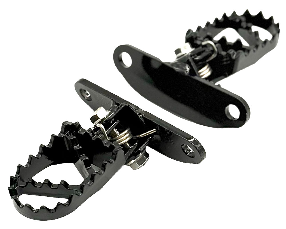 Foot Peg Set with TT1000R Mounting Brackets Complete (Part #10093) Fits All Models