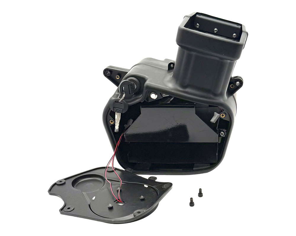 Battery Housing Kit, 48V (with key switch, charger port, hi/low switch, light switch, side lights, Battery Tray), No Controller (Part #10100) Fits TT1000R - 4