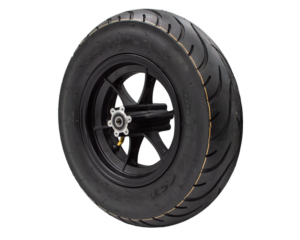 Tire and Wheel Assembly, Rear, 3.5x8 Super Moto Tubeless Tire (Part #10127) Fits TTMax