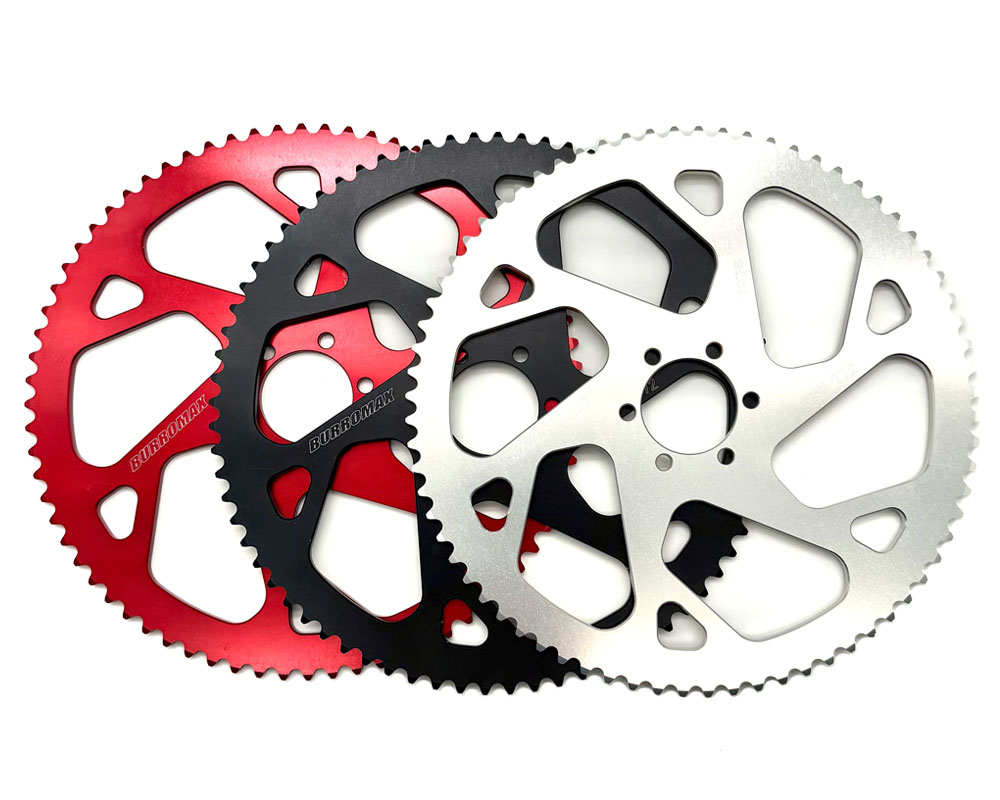 Sprocket, 72 Tooth 7075 Aluminum #35 Chain, 48mm BC- 37.1mm ID, Red Anodized (Part #10261) Fits TT1600, HRH, HRS, XRA, XRB