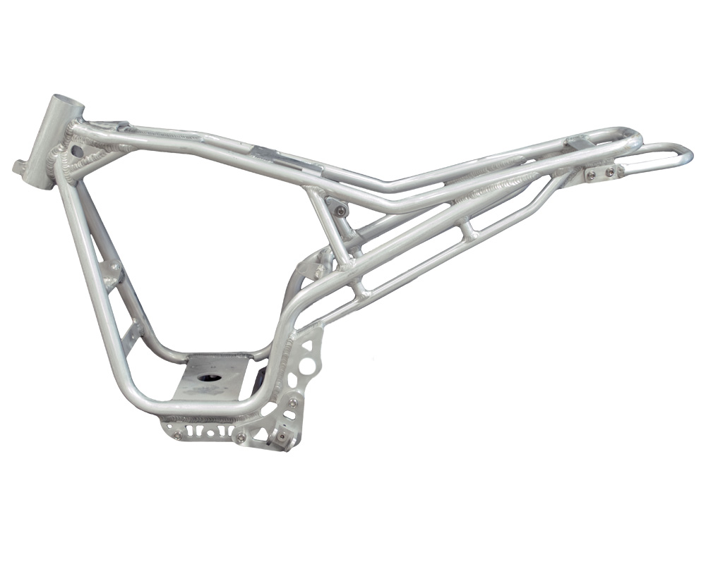 Frame Set, Aluminum 6061-T6 Tig Welded, Clear Coated, Includes Footpegs, Grab Rail and Hardware (Part #10295) Fits XR Models