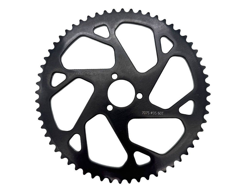 Sprocket, 60T 7075 Aluminium #35 Chain, 39.5mm BC- 3 Bolt,  Anodized (Part #10317) Fits TT750R Model Year 2026 and Later