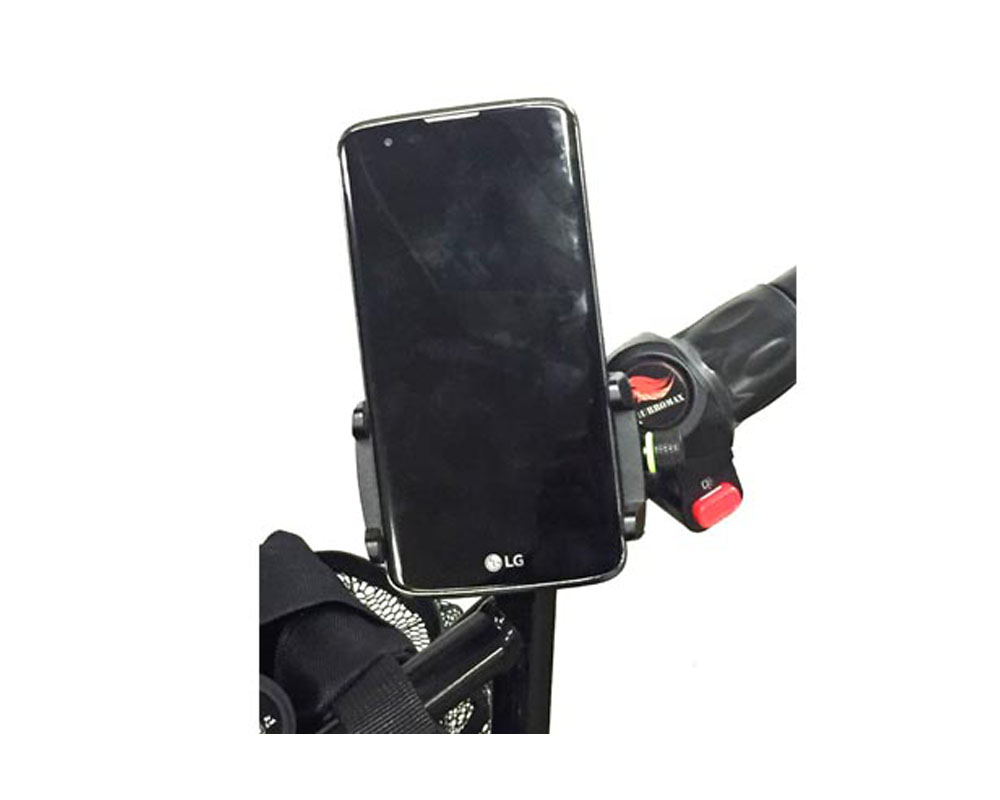 Phone Holder, Billet Aluminum w/handle bar mount, 360 degree swivel (Part #16002) Fits TT250, TT350R, TT750R, TT1000R - 2
