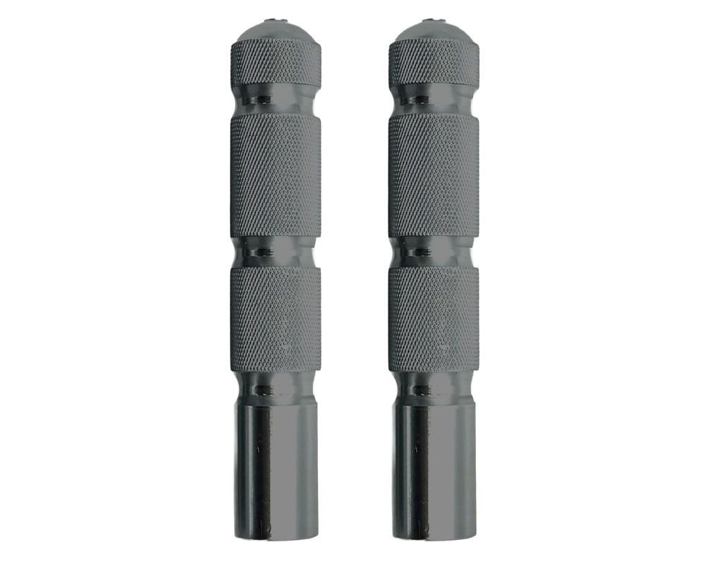 Foot Peg Set, Round Aluminum, Non Folding, Titanium Anodized (Part #16116) Fits Various Models