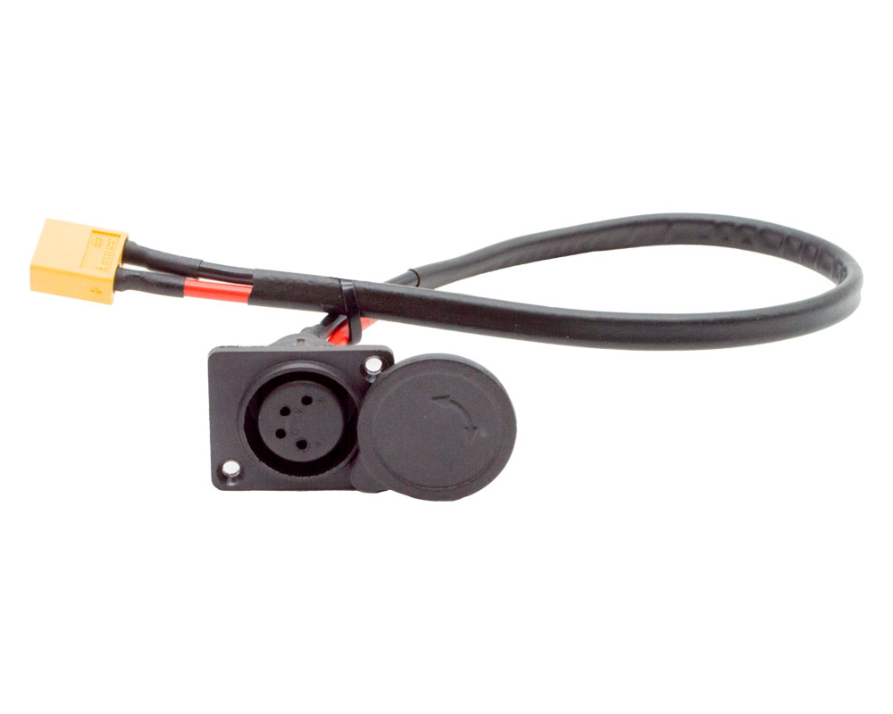 Charger Port with Wire, 72V 4 Pin, For 10A Chargers for All  Conversions with XT60 Plug (Part #19123) Fits XRA, XRB