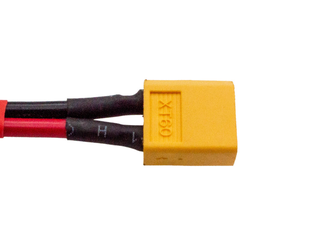 Charger Port with Wire, Red Sheath, 4-Pin 67.2V with XT60 Plug (Part #19135) Fits HRH, HRS, HRX - 2