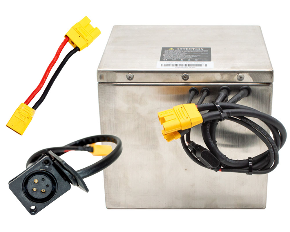 Battery, 52v 30ah 100A BMS, Lithium Ion, 85C Samsung 21700 5C, Includes Power Adapter and Charging Port (Part #19907-K) Fits TT1600R