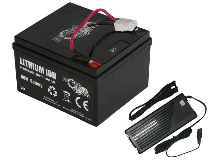 Battery and Charger Kit, 24V 11.6AH 30 Amp Lithium Ion Battery (Part #19999) Fits TT250, TT350R
