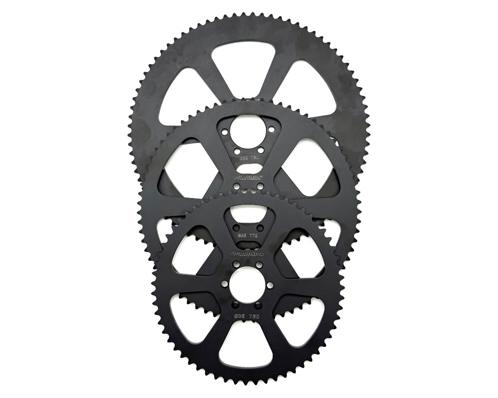 Sprocket, 60 Tooth Performance Steel #35 Chain, 44mm BC- 35.1 mm ID, Black (Part #10274) Fits TT1000, TTMax - 2
