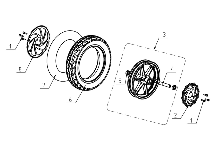 tt750r-2019-2021Rear Wheel and Tire