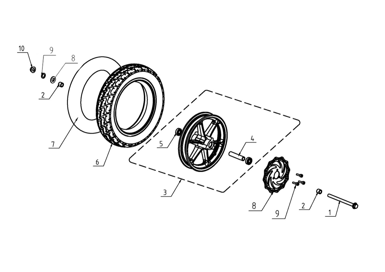 tt750r-2022-2025Front Wheel and Tire