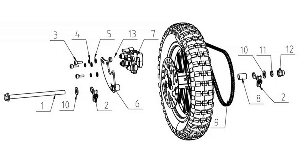 tt750r-2022-2025Rear Chain, Brake and Axle Part