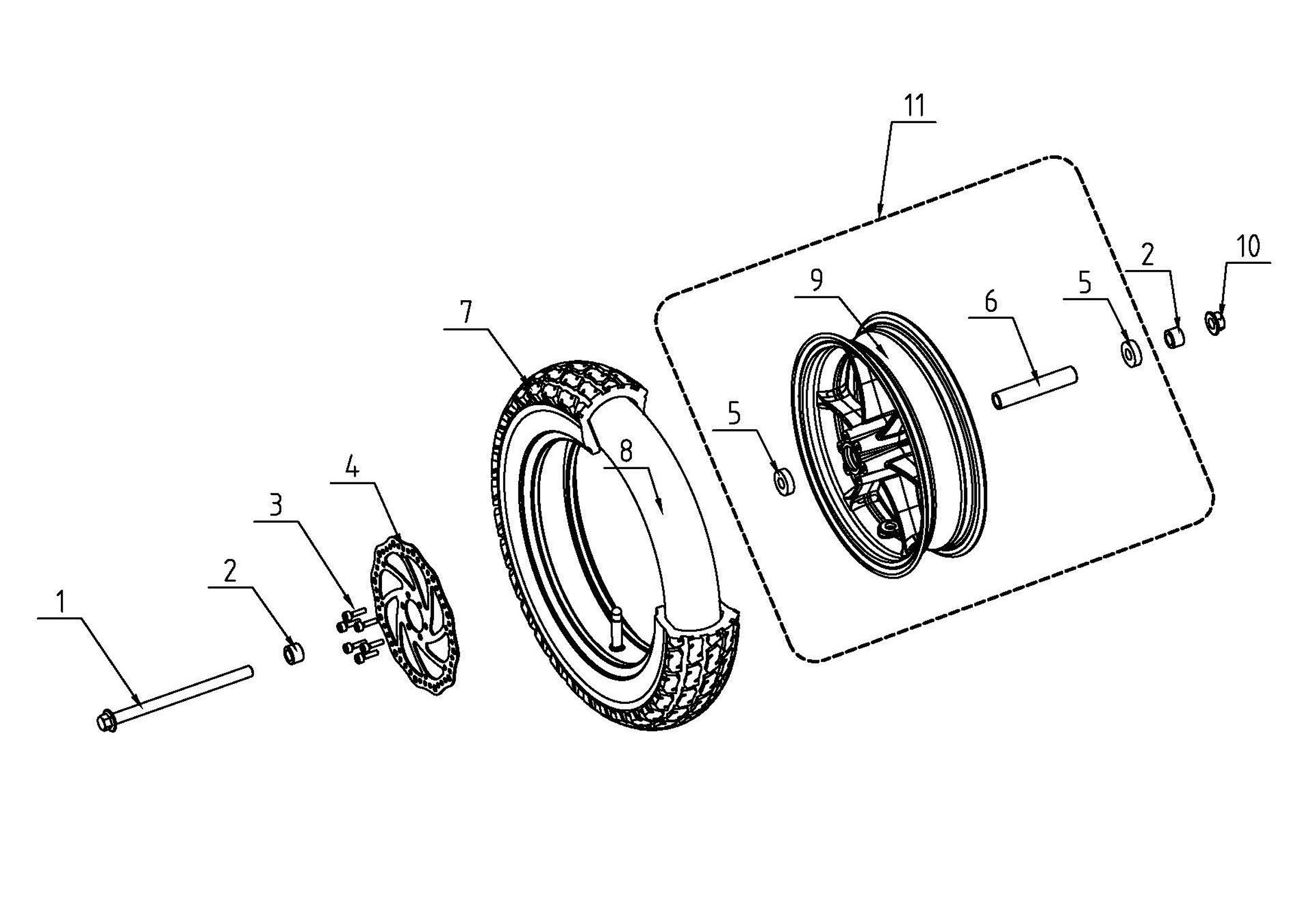 ttmaxFront Wheel and Tire