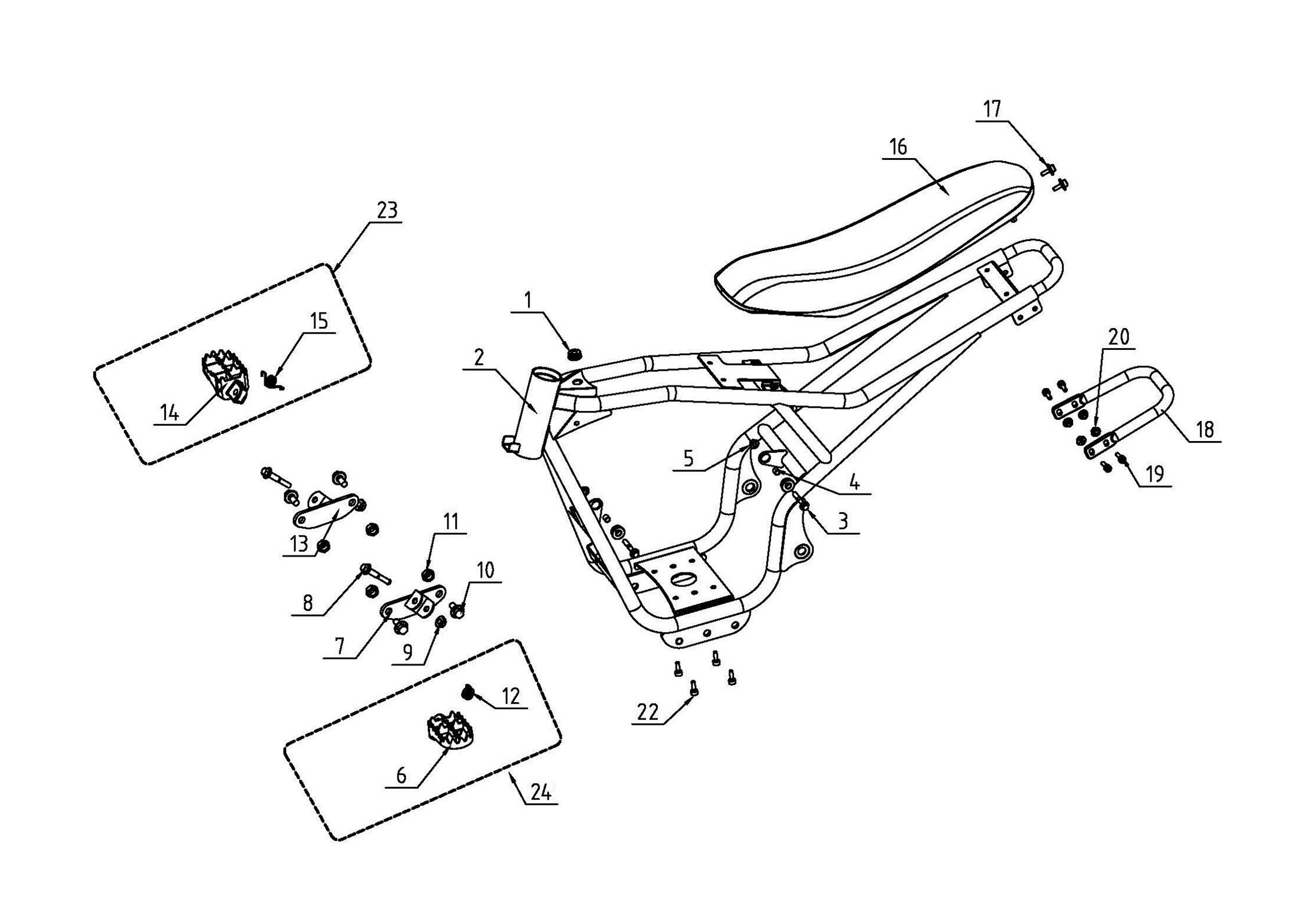 ttmaxFrame Parts, Seat, Foot Pegs