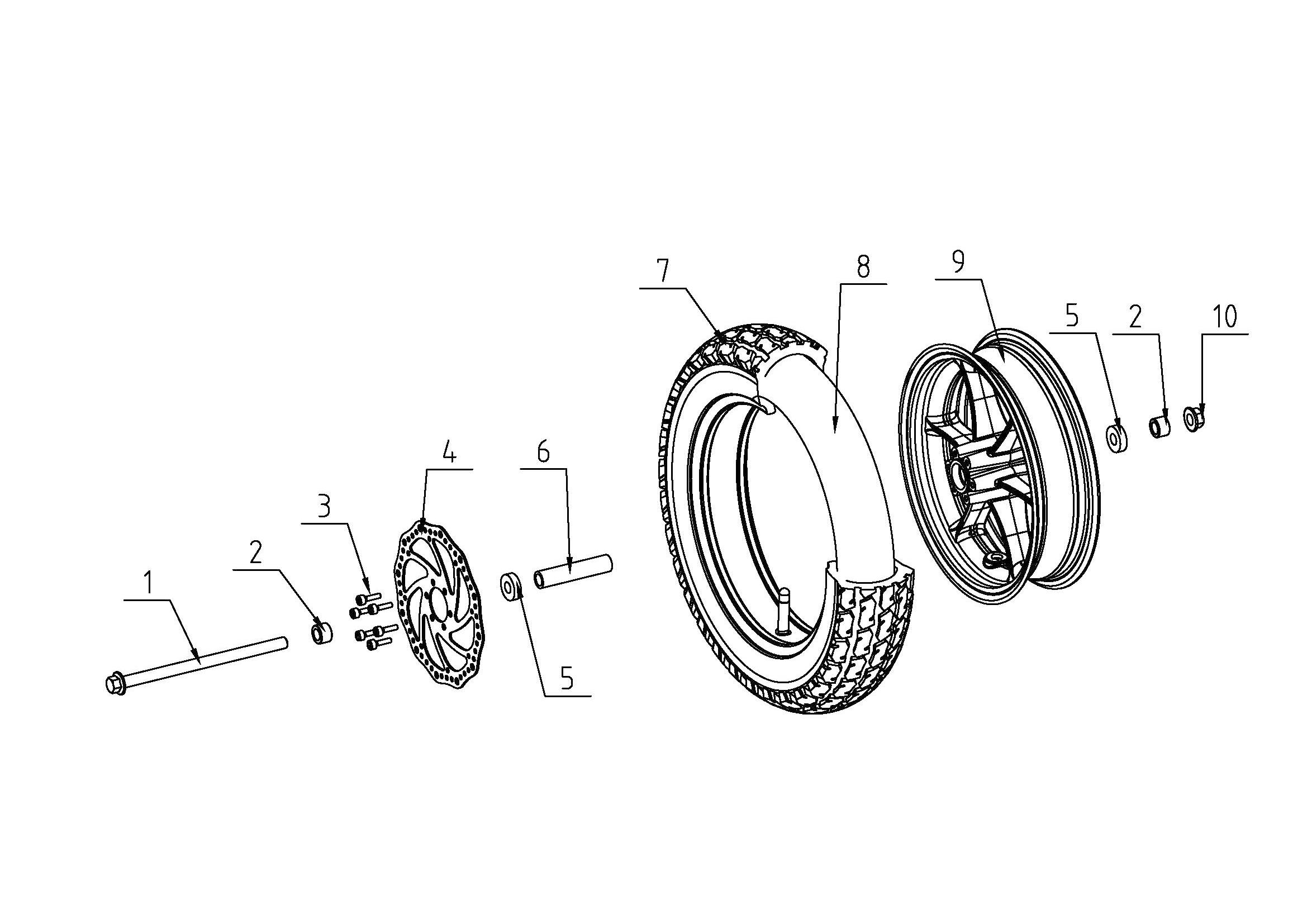 xra-xrbFront Wheel and Tire