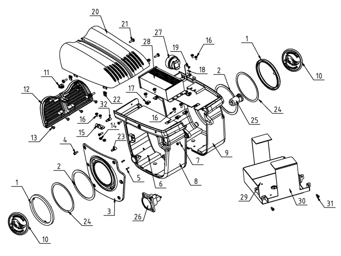 xra-xrbBattery Box and Components