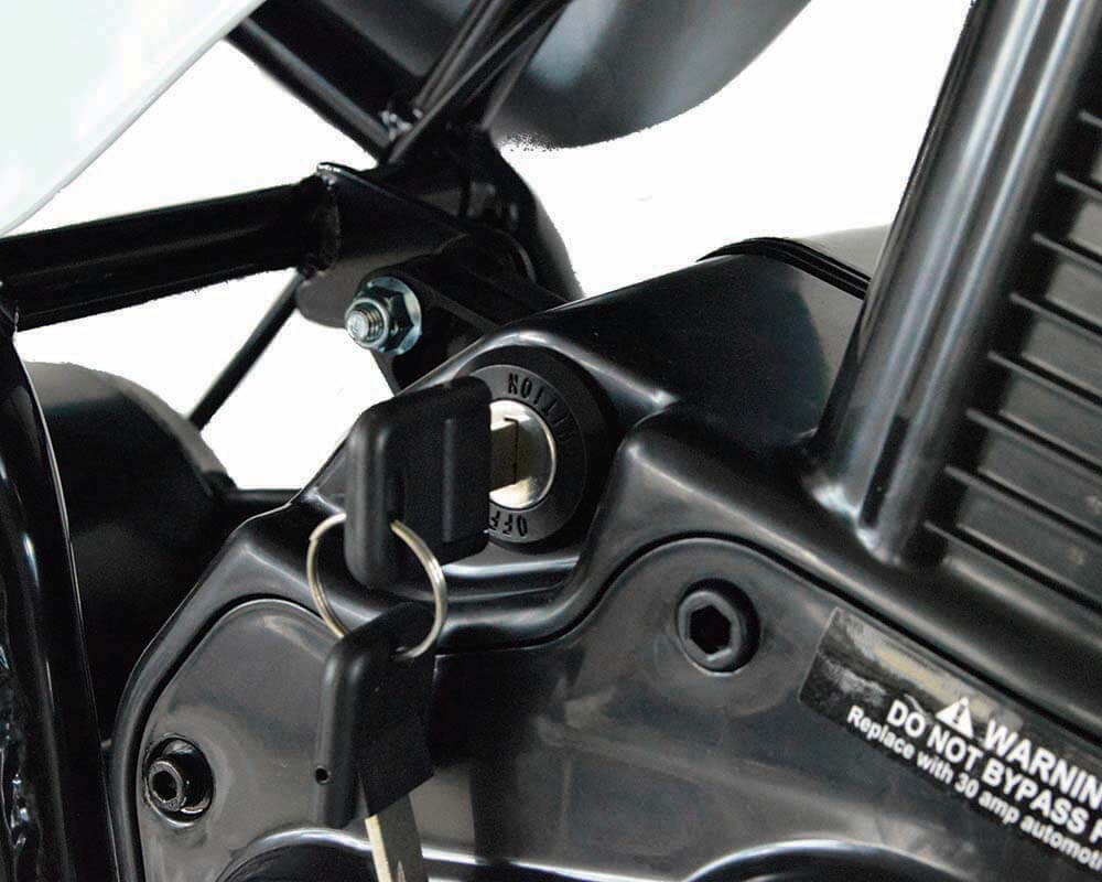 Electric Mini bike, TT250 with Training Wheels Accessory Kit (Color: Black with Training Wheels) - 4
