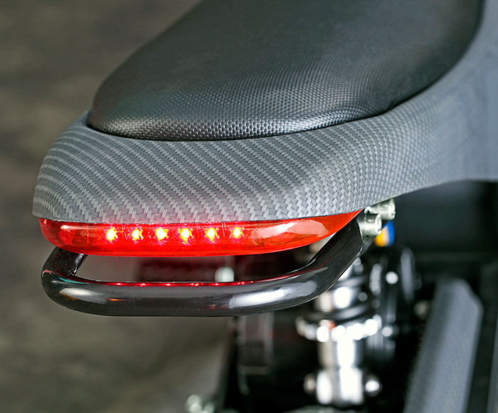 Electric Mini Bike, TT350R Lithium Ion Powered (Color: Gloss Carbon Fiber) - 4