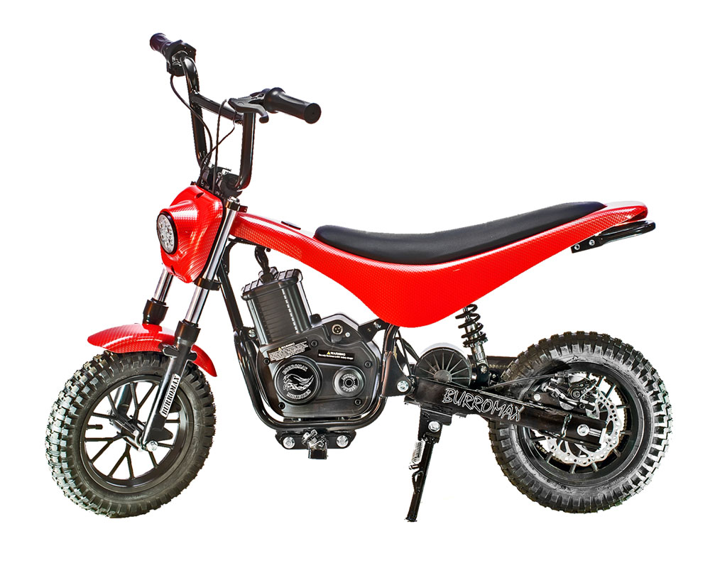Electric Mini Bike, TT350R Lithium Ion Powered, (Color: Red Carbon Fiber)