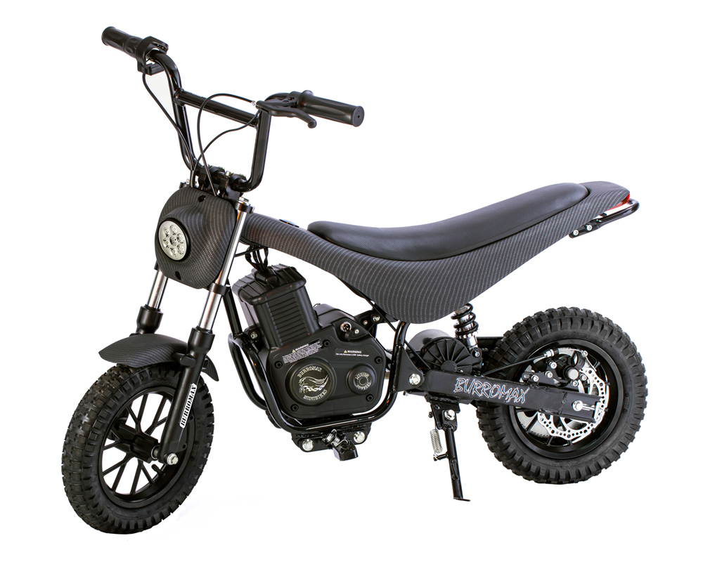 Electric Mini Bike, TT350R Lithium Ion Powered, (Color: Matte Black Carbon Fiber)-1