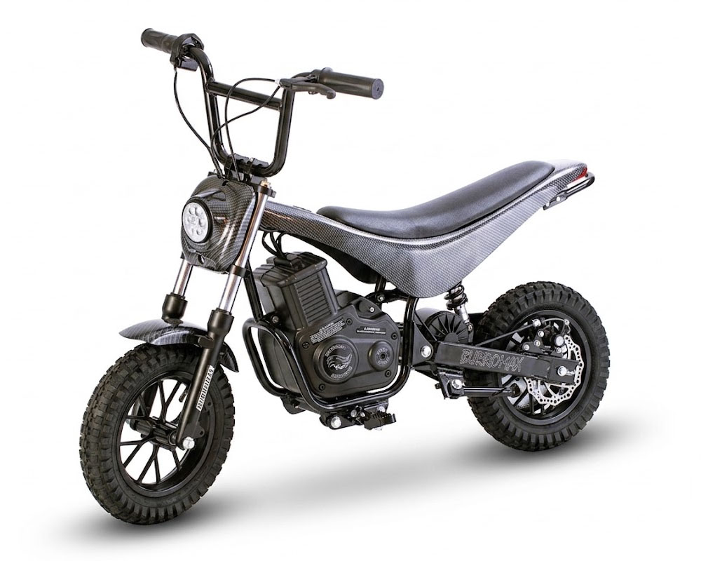 Electric Mini Bike, TT350R Lithium Ion Powered (Color: Matte Black Carbon Fiber) - 3