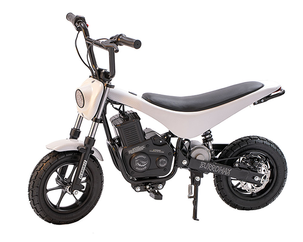 Electric Mini Bike, TT750R Lithium Ion Powered, (Color: White Carbon Fiber)