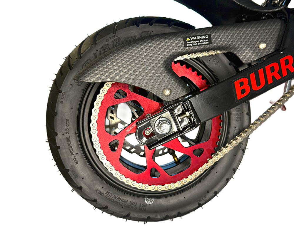 TTMax Supermoto Electric Mini Bike, 1.5kw Rated, 2.8kw Peak, 48v Lithium Ion Powered (Color:  Gloss Carbon Fiber) - 6