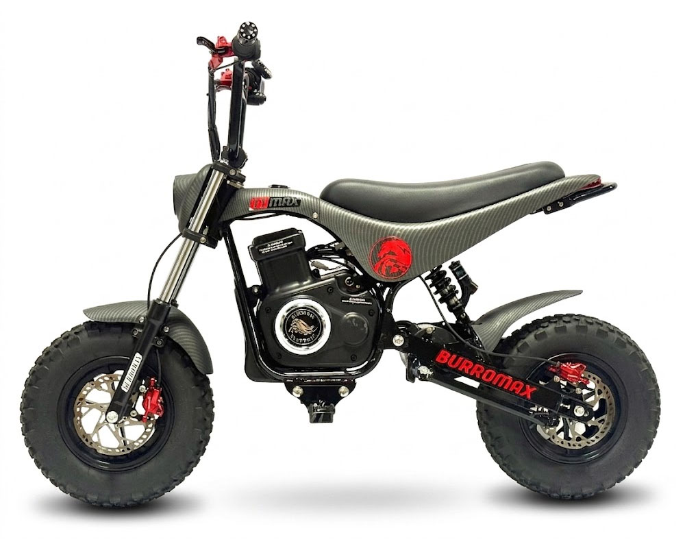 TTMax, Electric Pit Bike Mini Moto, 1.5kw Rated, 2.8kw Peak, 48v Lithium Ion Powered (Color: Matte Carbon Fiber) - 2