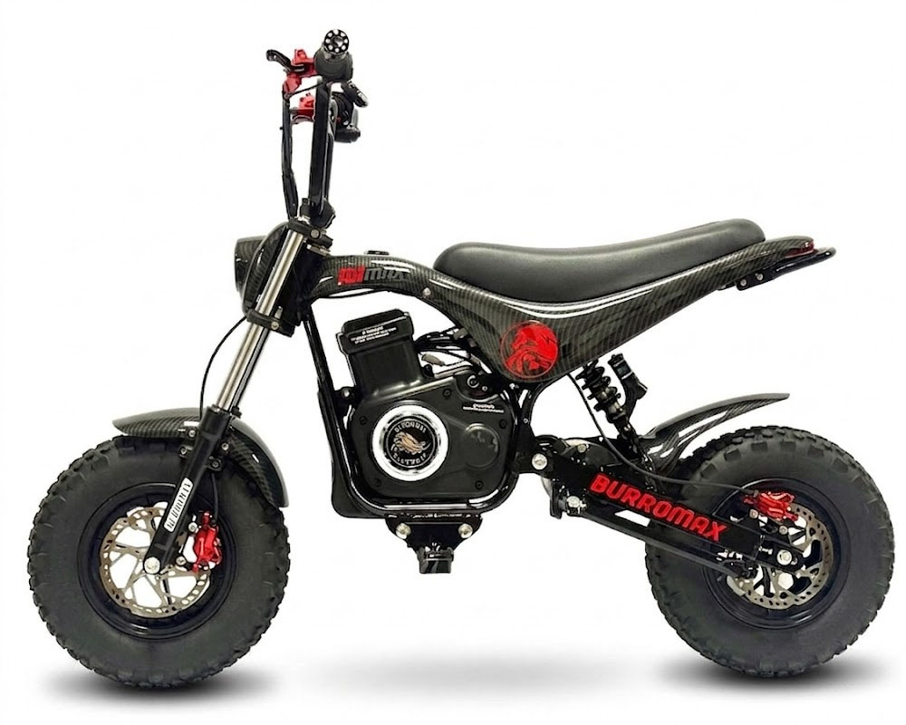 TTMax, Electric Pit Bike Mini Moto, 1.5kw Rated, 2.8kw Peak, 48v Lithium Ion Powered (Color:  Gloss Carbon Fiber) - 2