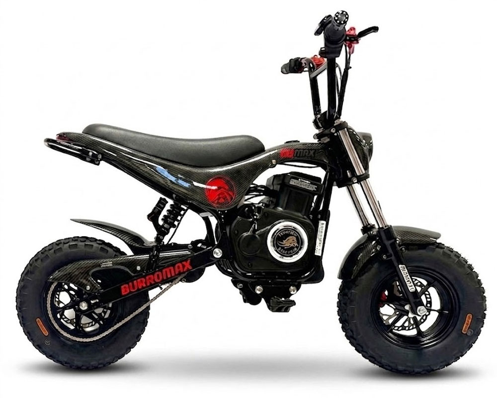 TTMax, Electric Pit Bike Mini Moto, 1.5kw Rated, 2.8kw Peak, 48v Lithium Ion Powered (Color:  Gloss Carbon Fiber) - 4
