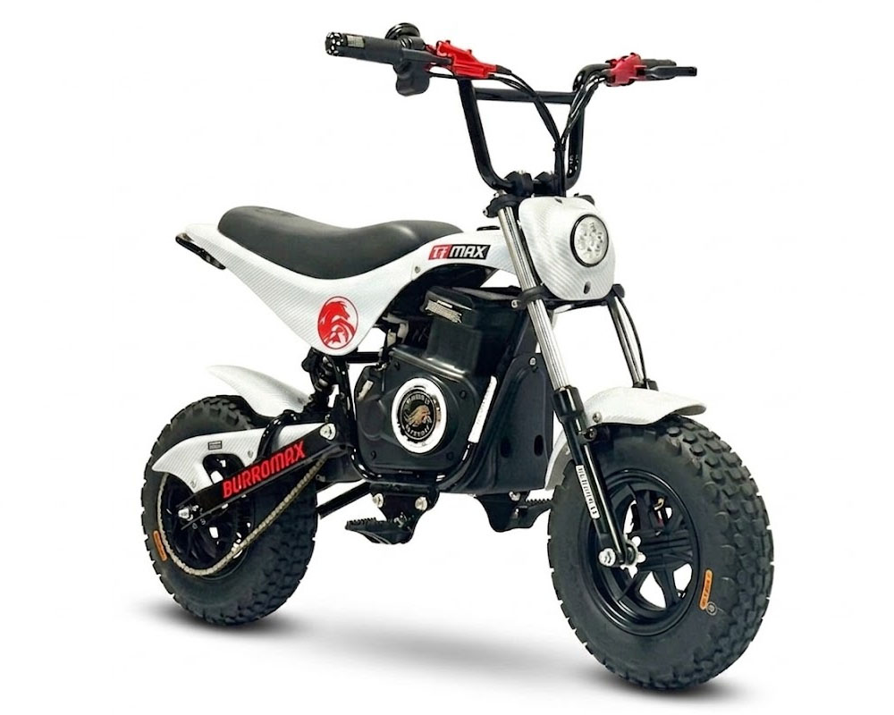 TTMax, Electric Pit Bike Mini Moto, 1.5kw Rated, 2.8kw Peak, 48v Lithium Ion Powered (Color: White Carbon Fiber) - 3