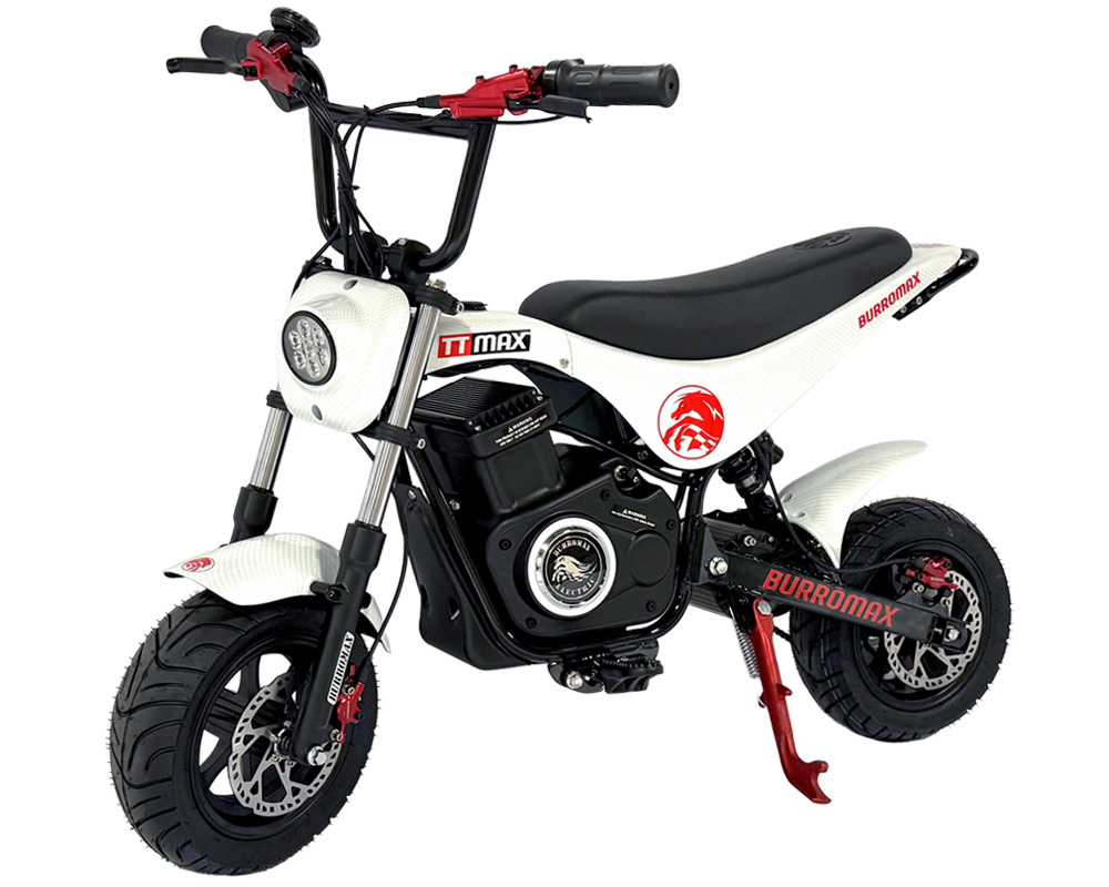 TT Max 1.5Kw Electric Supermoto Bike, 1.5kw 48v Lithium Ion Powered (Color: White Carbon Fiber)