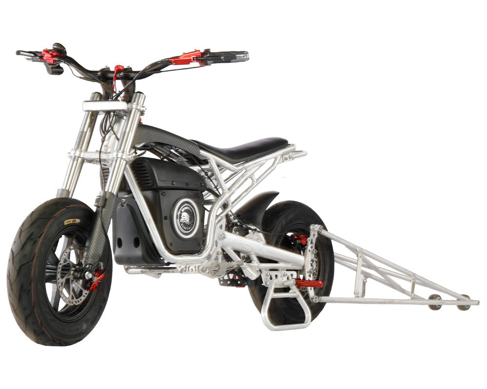 XRA 4.0 Electric Drag Bike, 4kw 72v, Competition Series, (Color: XRA Matte Black Carbon Fiber) - 8