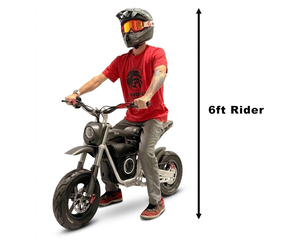Electric Drag Bike, XRA Competition Series, 6kw Rated, 10.5kw Peak, 72V Lithium Ion Powered (Color: Matte Carbon Fiber) - 3